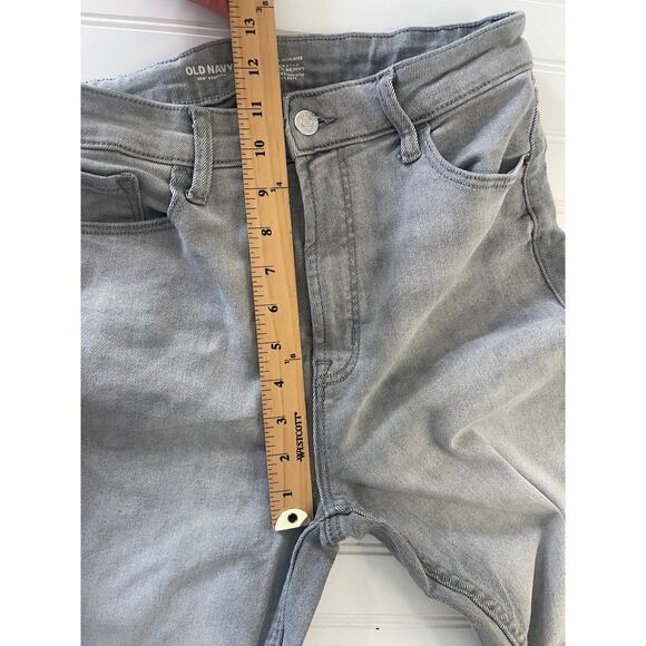 Old Navy Extra High Rise Super Skinny Jeans Denim Gray Size Womens 10 - Picture 6 of 8